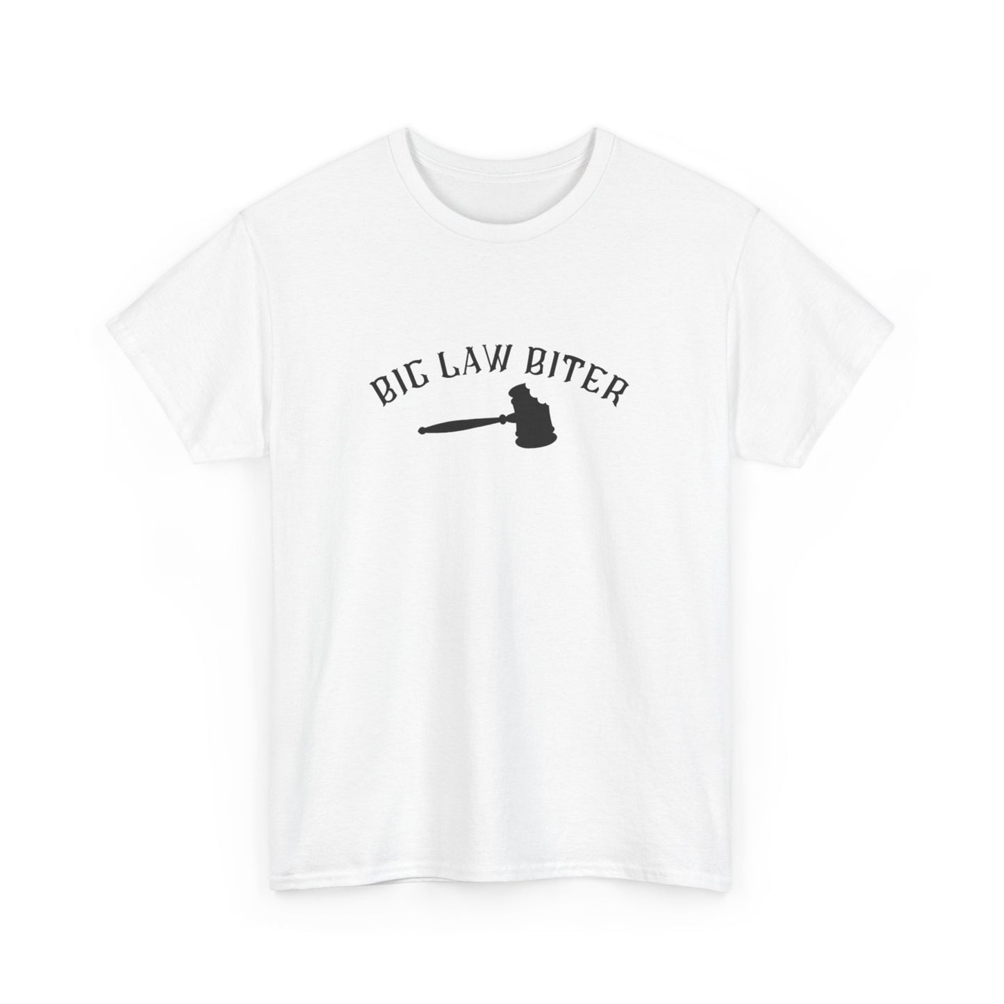 Big Law Biter Tee - Funny Unisex Heavy Cotton Shirt for Lawyers, Legal Gifts, Casual Wear, Law Themed Humor, Unique T-Shirts