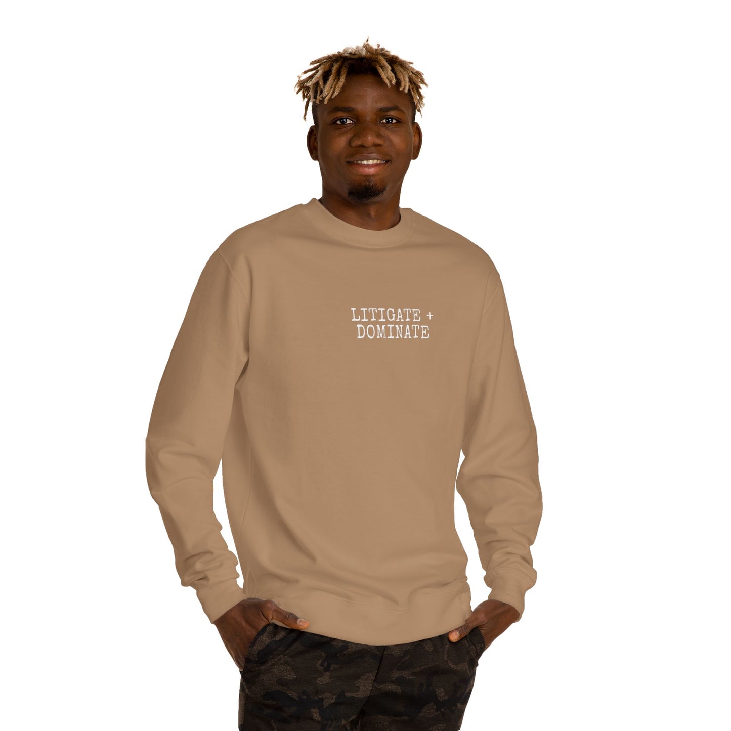 Litigate and Dominate Lawyer Crew Neck Sweatshirt, Trendy Law Apparel, Gift for Attorneys, Cozy Office Wear, Perfect for Legal Professionals