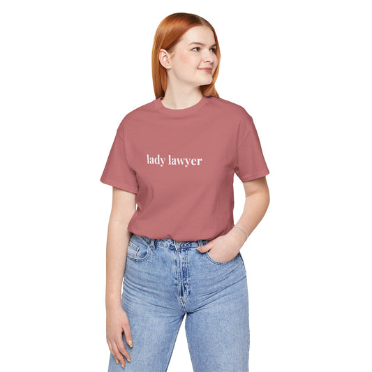 Lady Lawyer and Law Student Short Sleeve Tee, Casual T-Shirt for Everyday Wear, Perfect Gift for Law Students and Law School