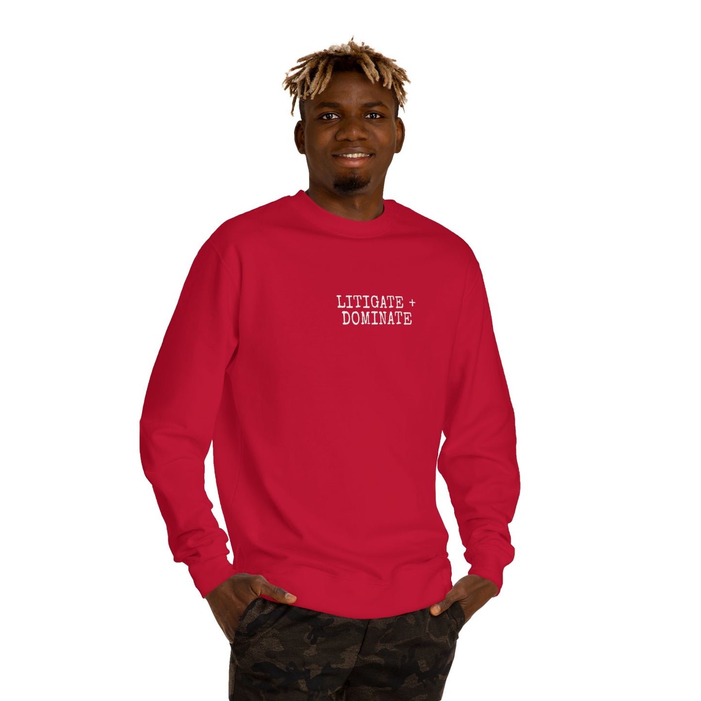 Litigate and Dominate Lawyer Crew Neck Sweatshirt, Trendy Law Apparel, Gift for Attorneys, Cozy Office Wear, Perfect for Legal Professionals