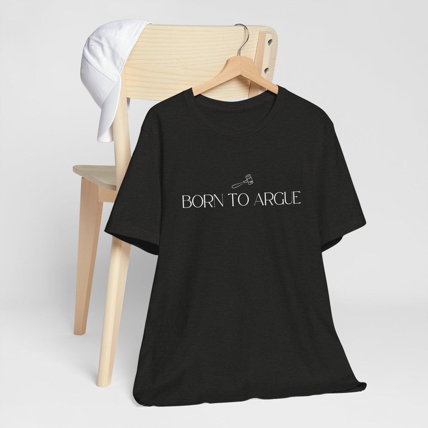 Born to Argue Lady Lawyer and Law Student Short Sleeve Tee, Casual T-Shirt for Everyday Wear, Perfect Gift for Law Students and Law School