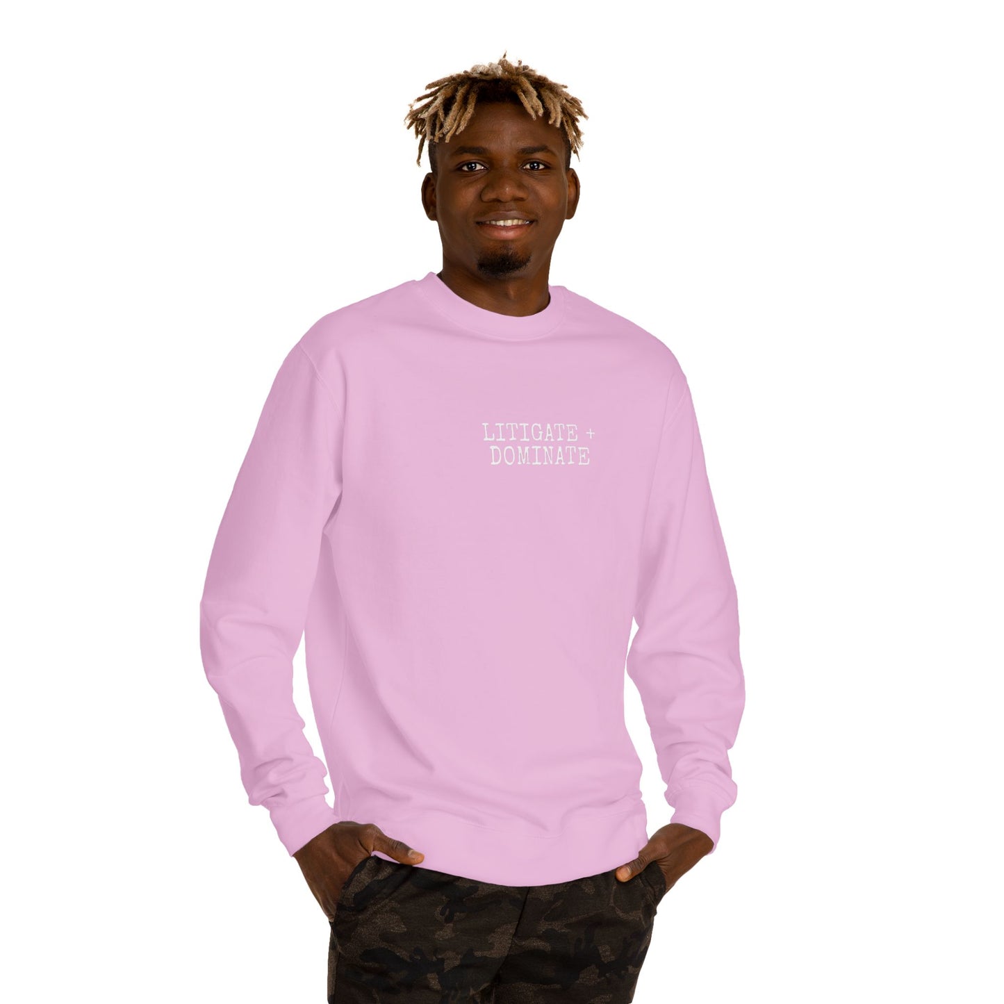 Litigate and Dominate Lawyer Crew Neck Sweatshirt, Trendy Law Apparel, Gift for Attorneys, Cozy Office Wear, Perfect for Legal Professionals