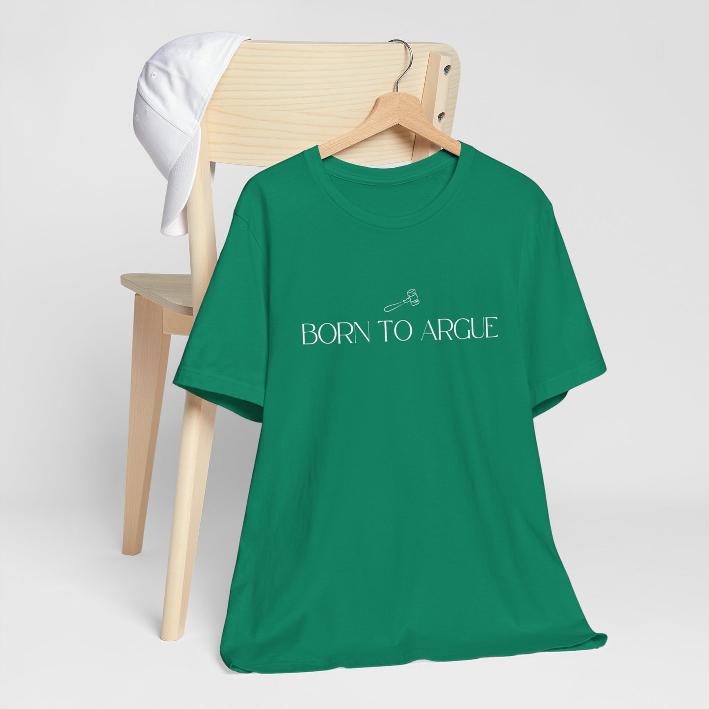 Born to Argue Lady Lawyer and Law Student Short Sleeve Tee, Casual T-Shirt for Everyday Wear, Perfect Gift for Law Students and Law School