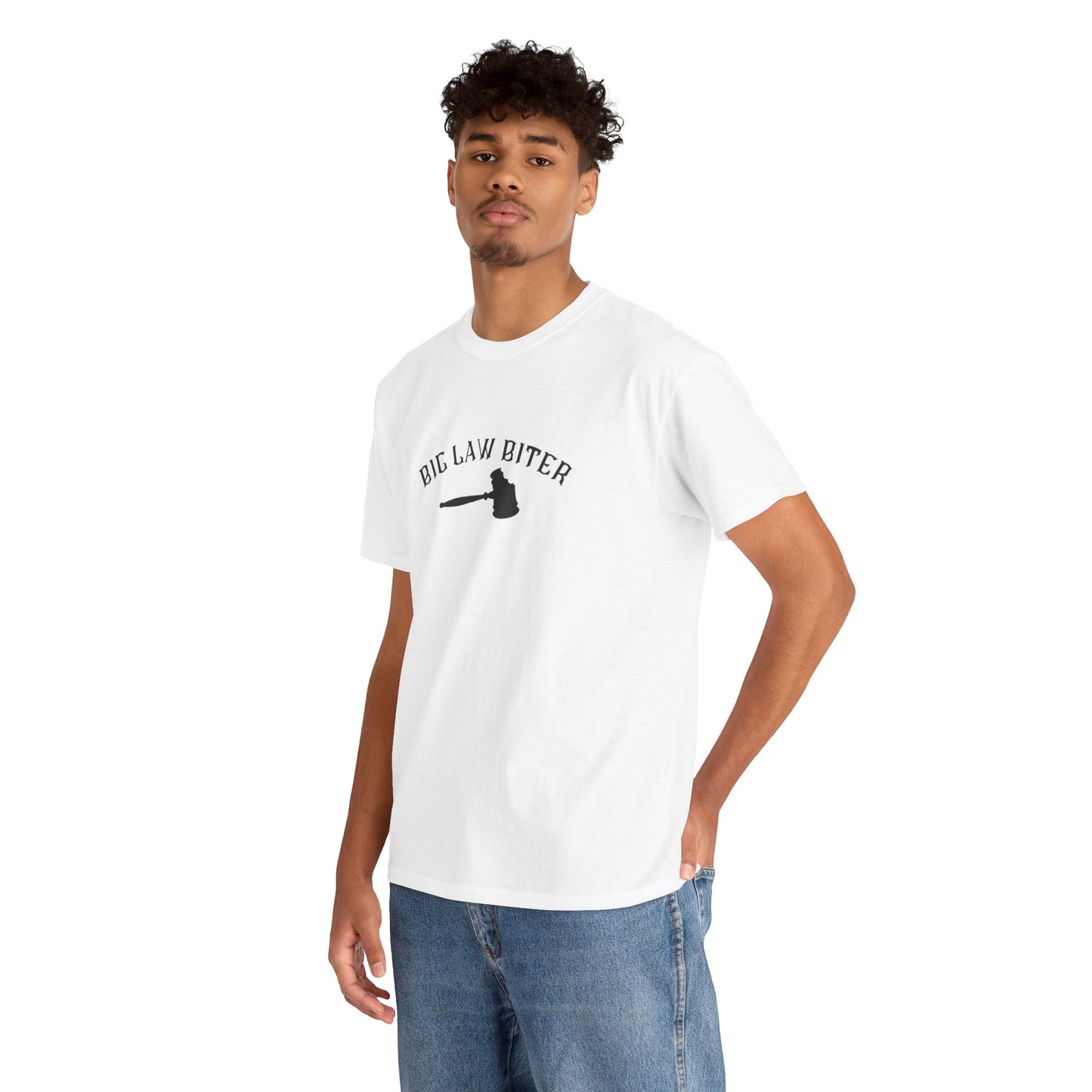 Big Law Biter Tee - Funny Unisex Heavy Cotton Shirt for Lawyers, Legal Gifts, Casual Wear, Law Themed Humor, Unique T-Shirts
