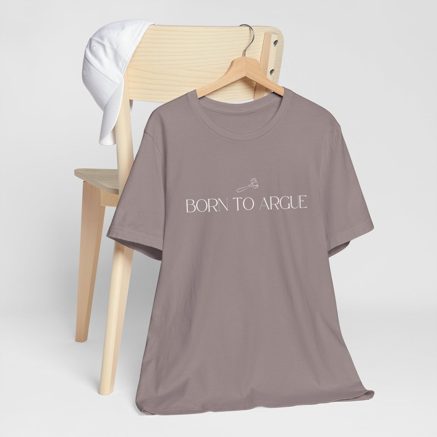 Born to Argue Lady Lawyer and Law Student Short Sleeve Tee, Casual T-Shirt for Everyday Wear, Perfect Gift for Law Students and Law School