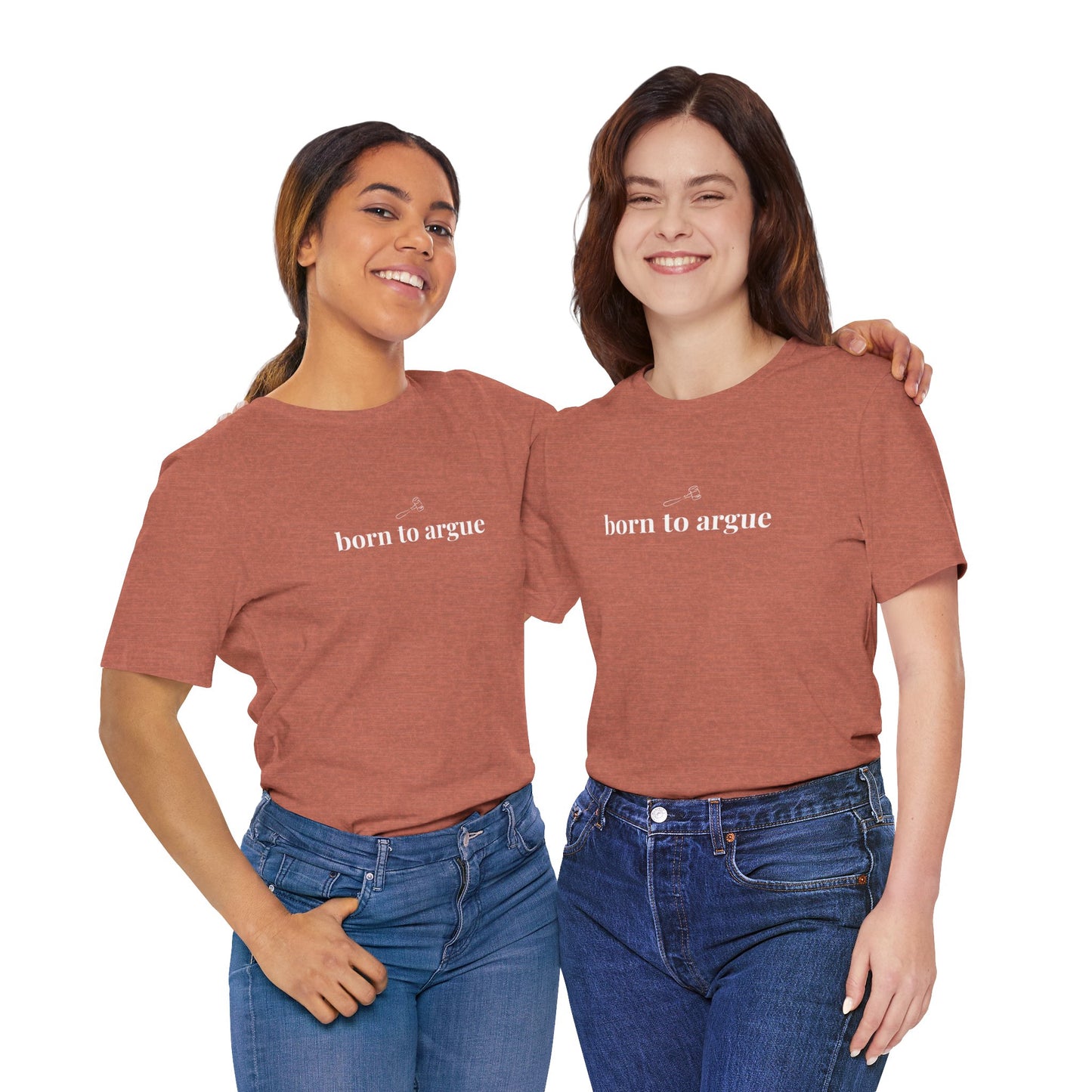 Born to Argue Lady Lawyer and Law Student Short Sleeve Tee, Casual T-Shirt for Everyday Wear, Perfect Gift for Law Students and Law School