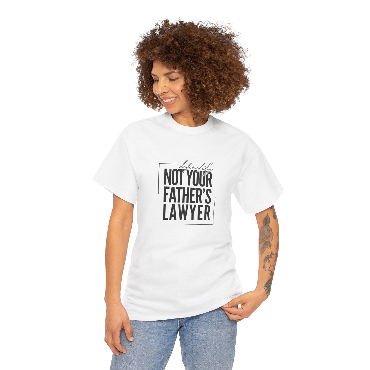 Definitely Not Your Father's Lawyer Graphic Tee | Fun Unisex Tee, Gift for Lawyers, Legal Humor Shirt, Casual Wear, Perfect for Milestones