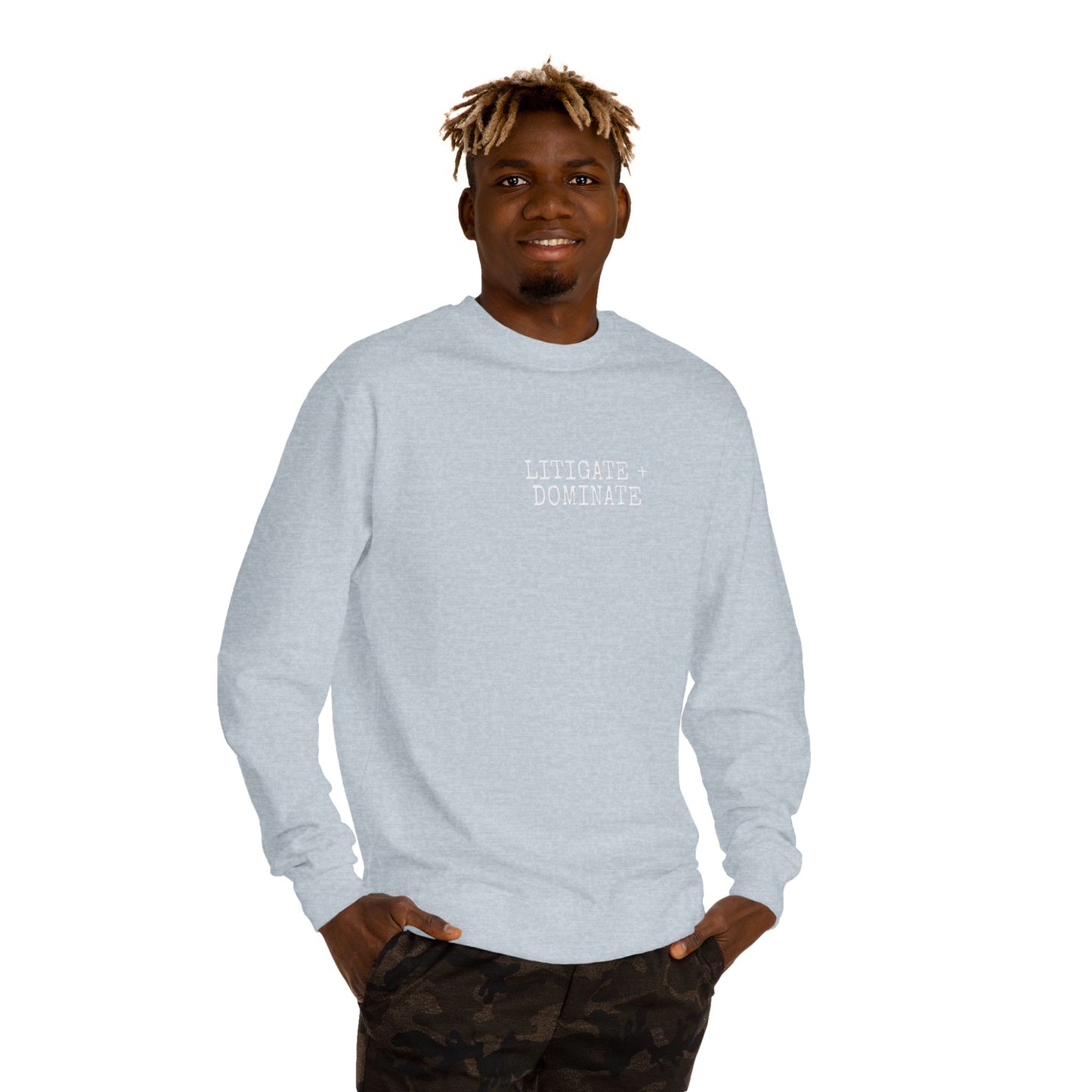 Litigate and Dominate Lawyer Crew Neck Sweatshirt, Trendy Law Apparel, Gift for Attorneys, Cozy Office Wear, Perfect for Legal Professionals
