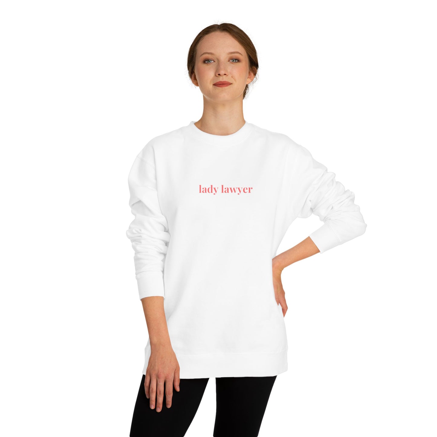 Lady Lawyer  Crew Neck Sweatshirt, Trendy Law Apparel, Gift for Attorneys, Cozy Office Wear, Perfect for Legal Professionals