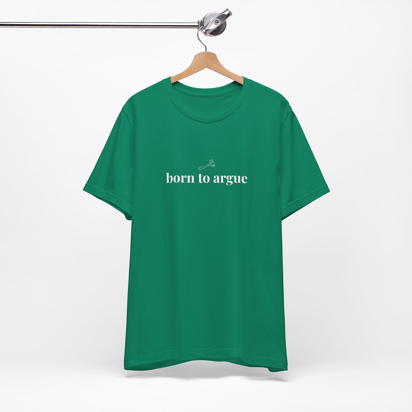 Born to Argue Lady Lawyer and Law Student Short Sleeve Tee, Casual T-Shirt for Everyday Wear, Perfect Gift for Law Students and Law School