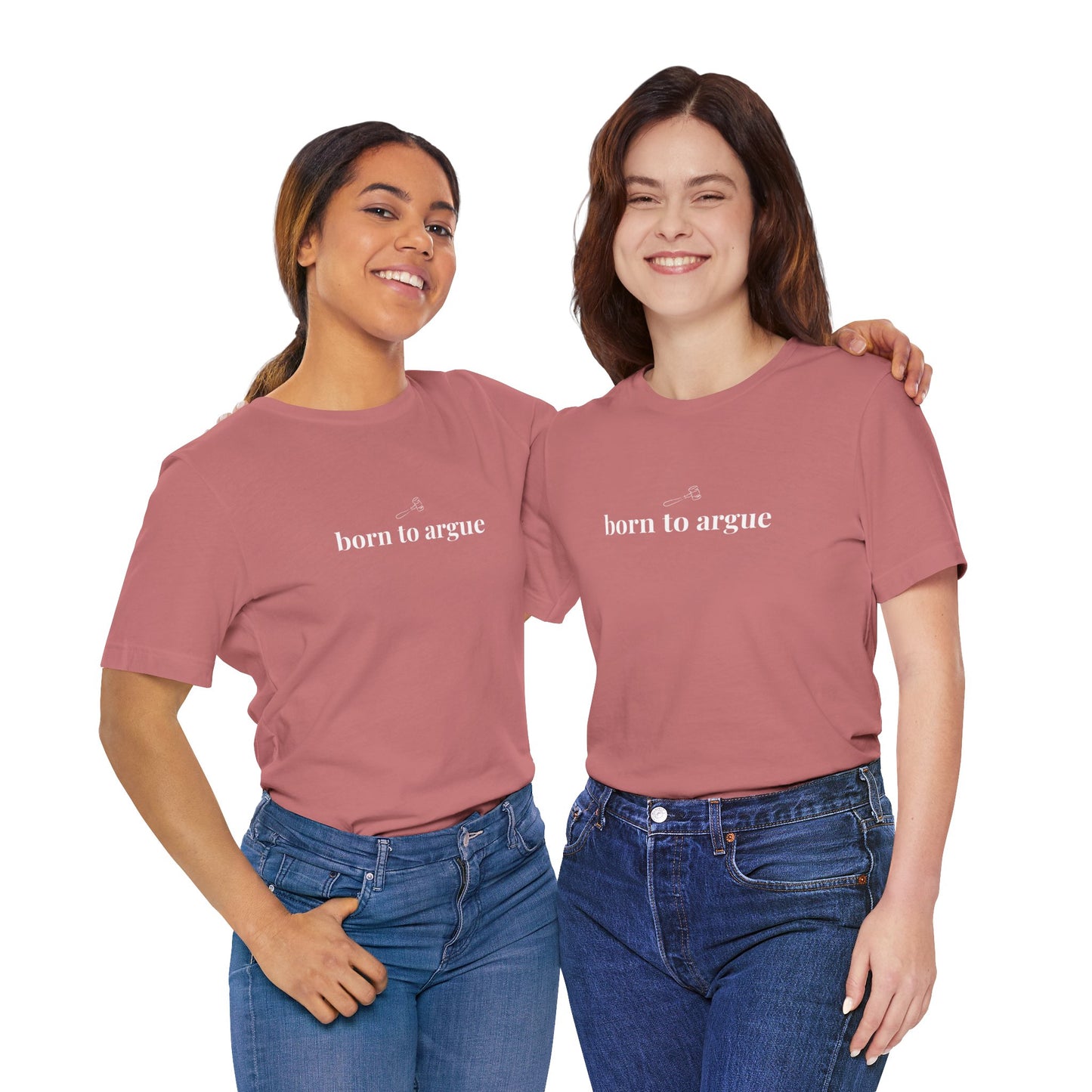Born to Argue Lady Lawyer and Law Student Short Sleeve Tee, Casual T-Shirt for Everyday Wear, Perfect Gift for Law Students and Law School
