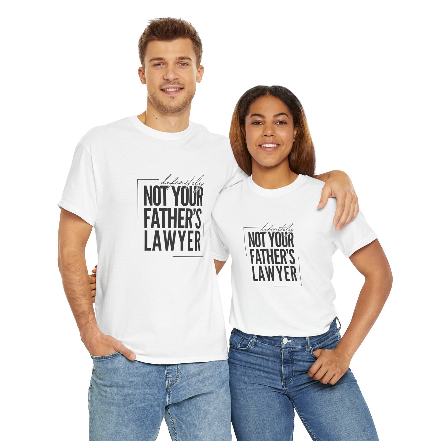 Definitely Not Your Father's Lawyer Graphic Tee | Fun Unisex Tee, Gift for Lawyers, Legal Humor Shirt, Casual Wear, Perfect for Milestones