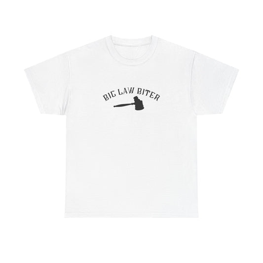 Big Law Biter Tee - Funny Unisex Heavy Cotton Shirt for Lawyers, Legal Gifts, Casual Wear, Law Themed Humor, Unique T-Shirts