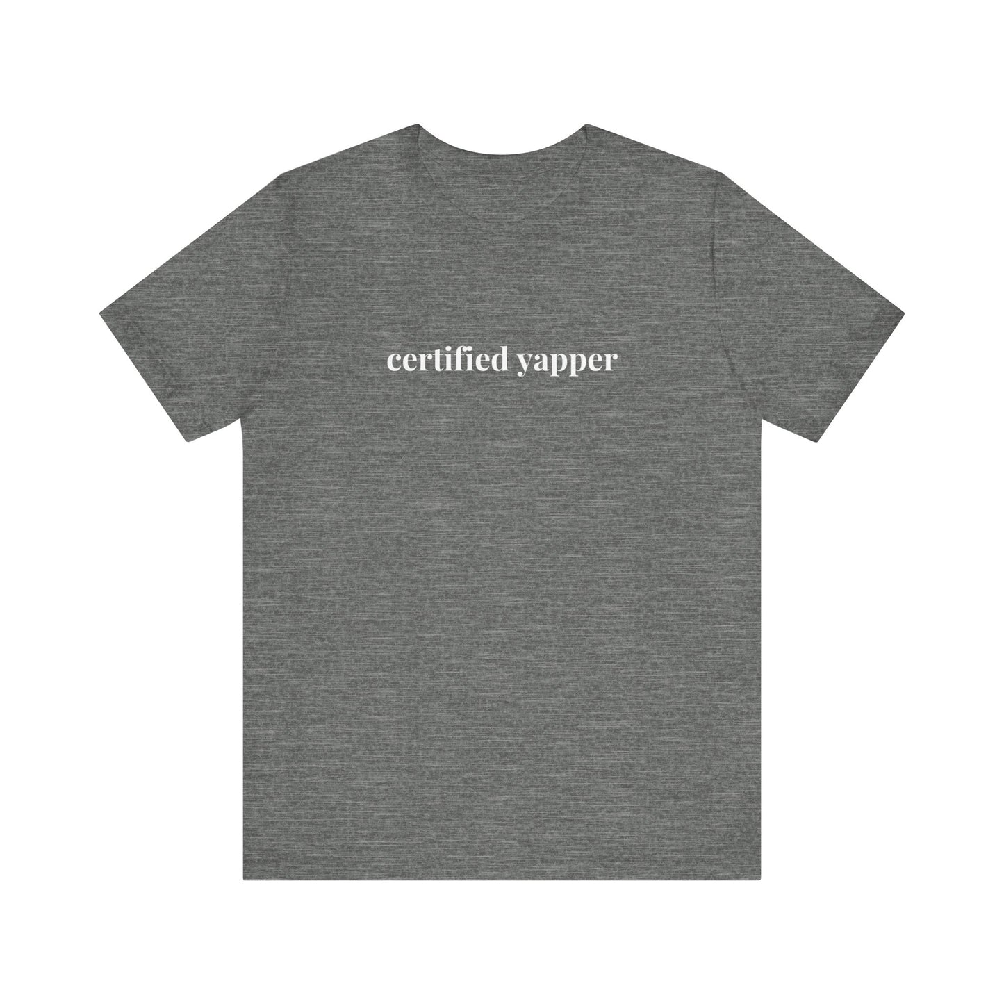 Certified Yapper Lady Lawyer and Law Student Short Sleeve Tee, Casual T-Shirt for Everyday Wear, Perfect Gift for Law Students and Law School
