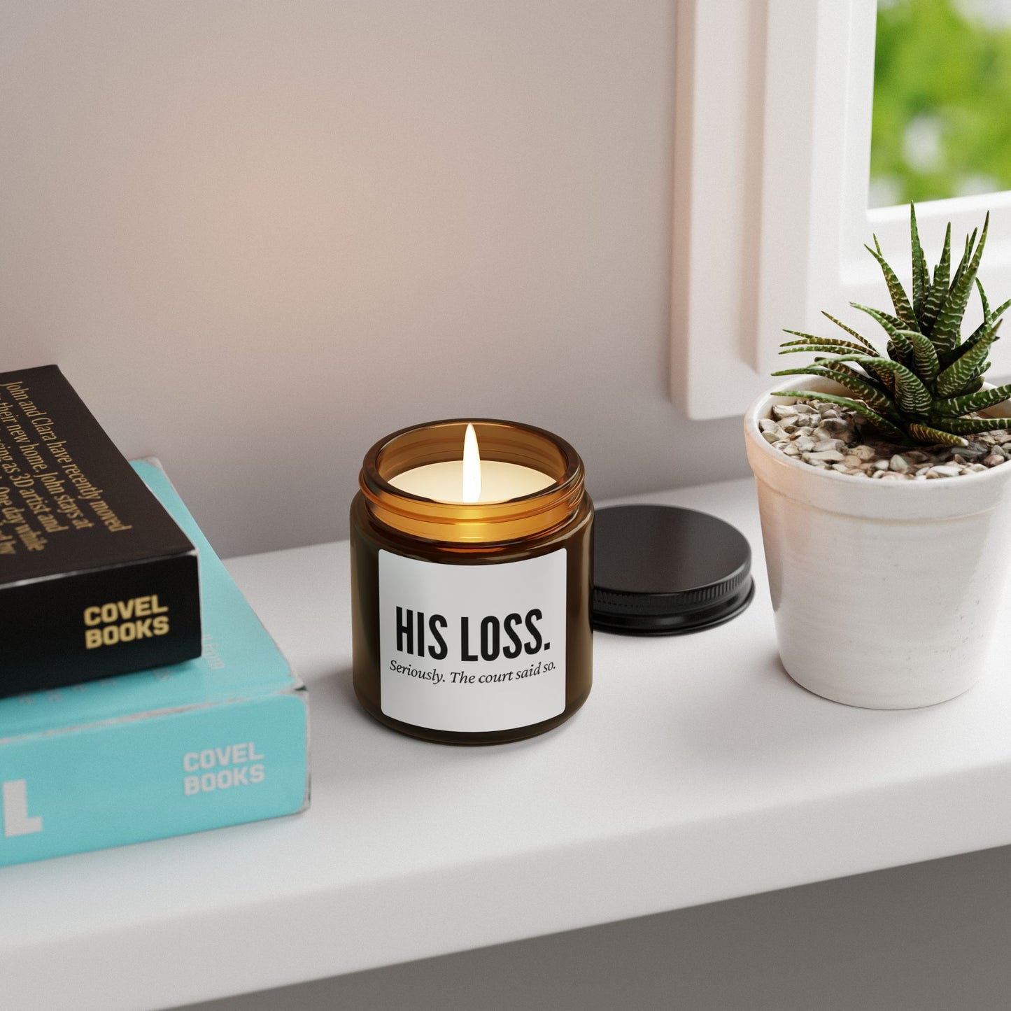 His Loss Candle - Motivational Gift, Home Decor, Self-Care Aroma, Relaxation, Thoughtful Gift
